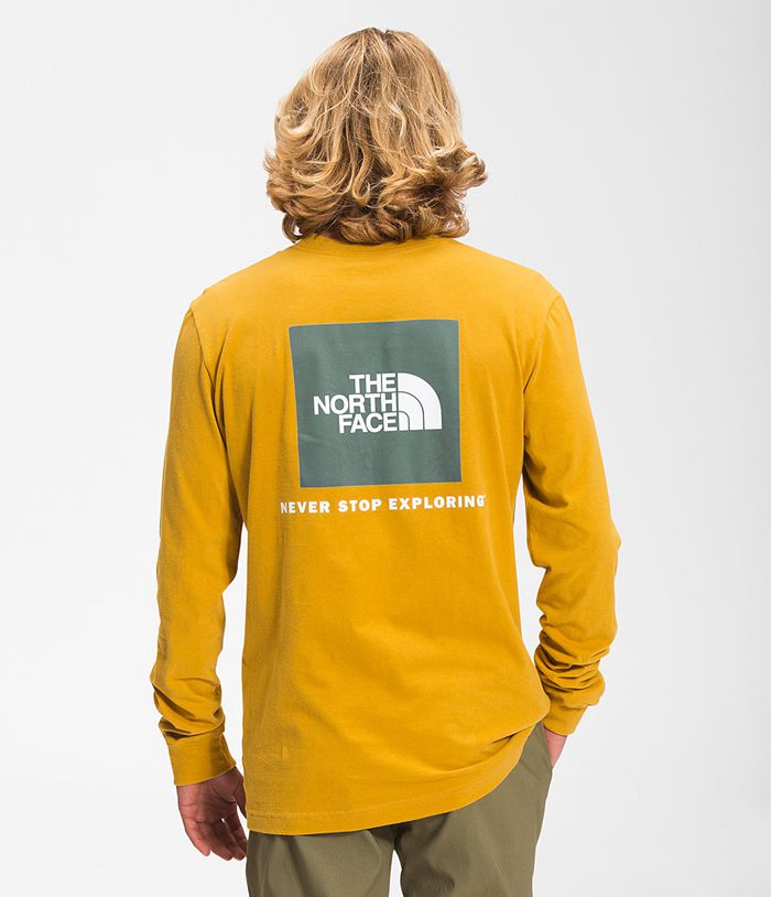 Camiseta The North Face Hombre Amarillo Manga Larga Box Nse 38074ZOIF